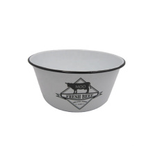 Dia 26cm Mixing Bowl ,Enamel Popcorn Bowl with Rolled Rim